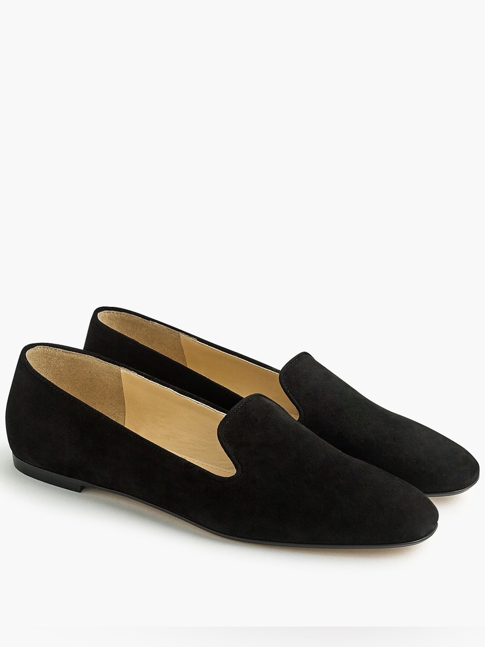 J. Crew Black Suede Smoking Loafers Flats Women’s Size 9.5 H5523